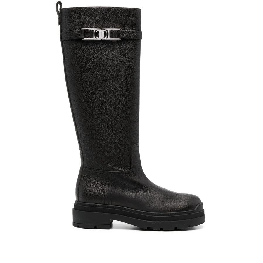 Ferragamo Ryder Knee-Length Leather Boots by FERRAGAMO