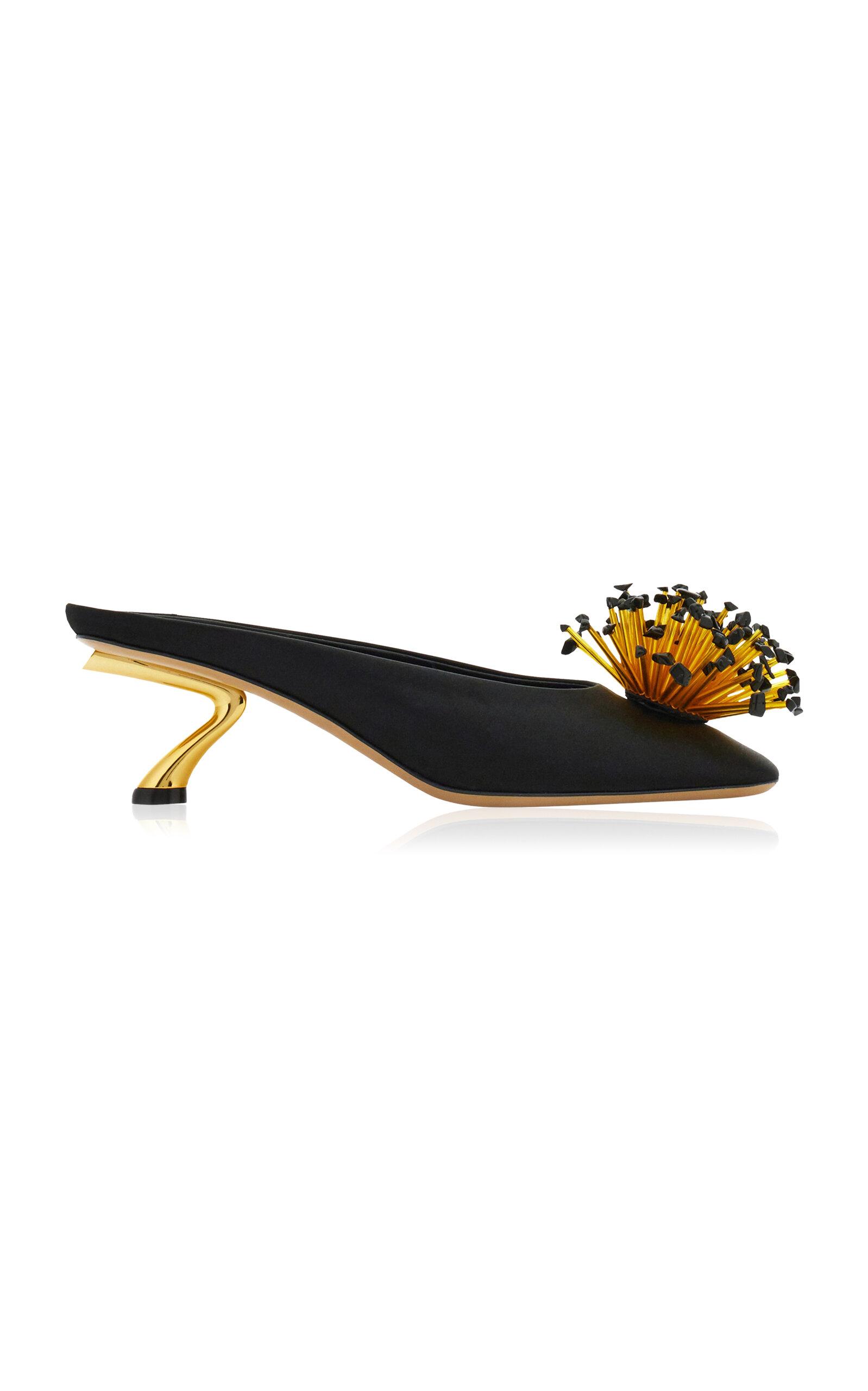 Ferragamo Safi 55 Embellished Satin Mules - Moda Operandi by FERRAGAMO