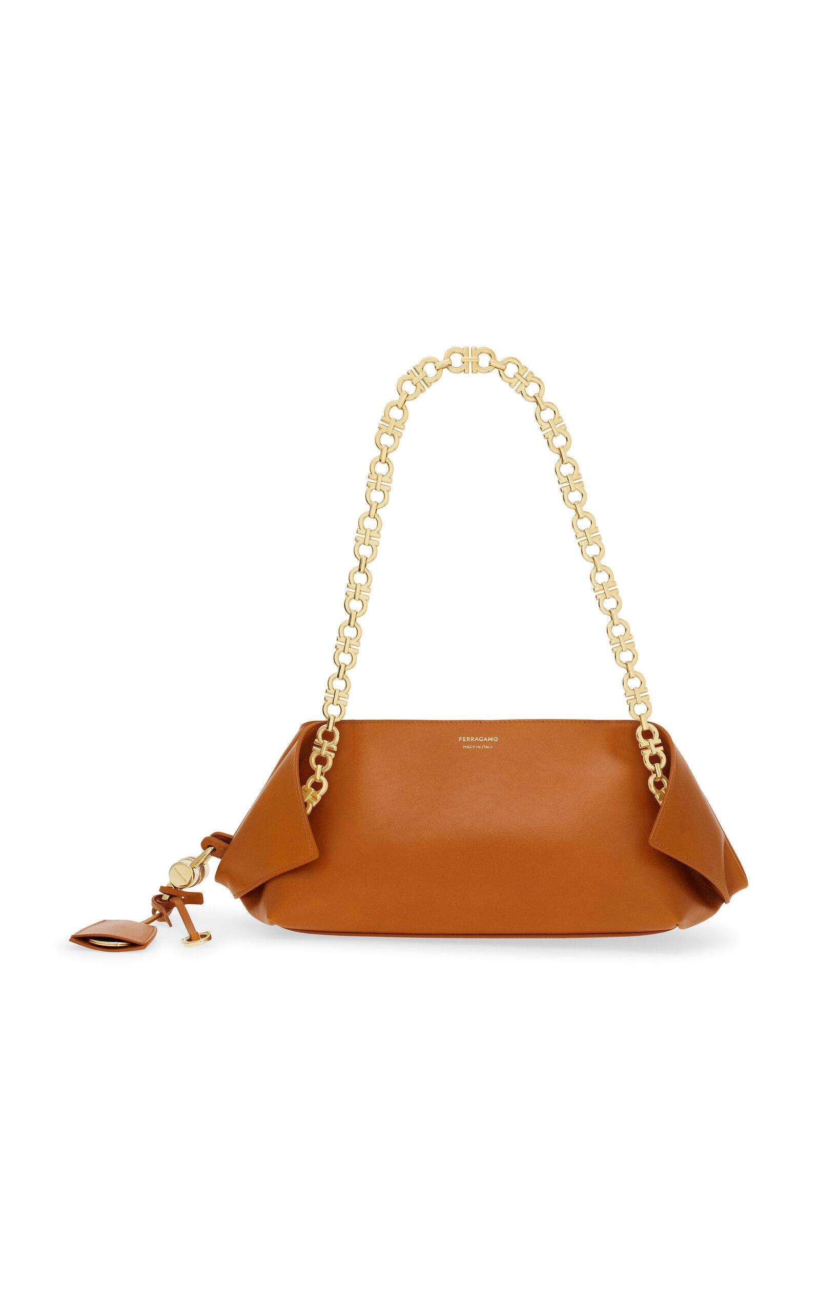 Ferragamo Scarf Chain Leather Shoulder Bag - Moda Operandi by FERRAGAMO