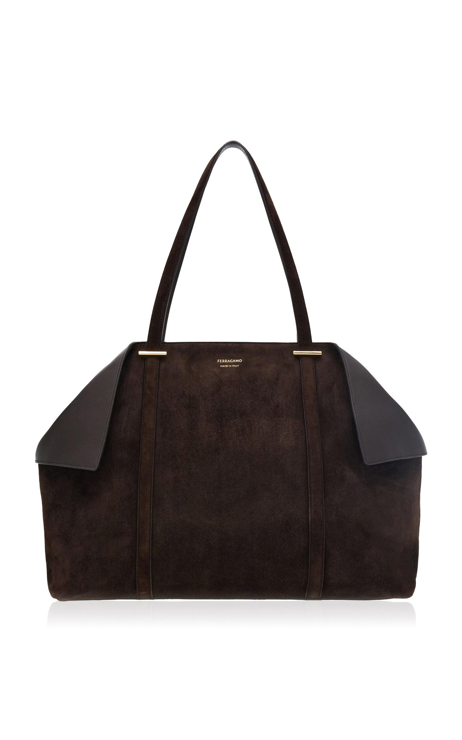 Ferragamo Scarf Large Suede Tote Bag - Moda Operandi by FERRAGAMO