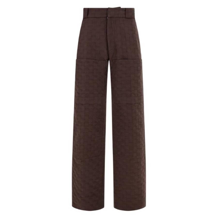 Ferragamo Straight Leg Monogram Pattern Trousers by FERRAGAMO