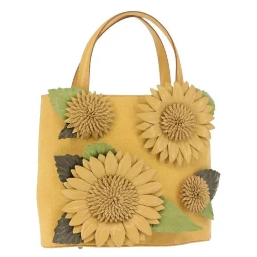 Ferragamo Sunflower Applique Tote Bag by FERRAGAMO Ferragamo Sunflower Applique Tote Bag by FERRAGAMO