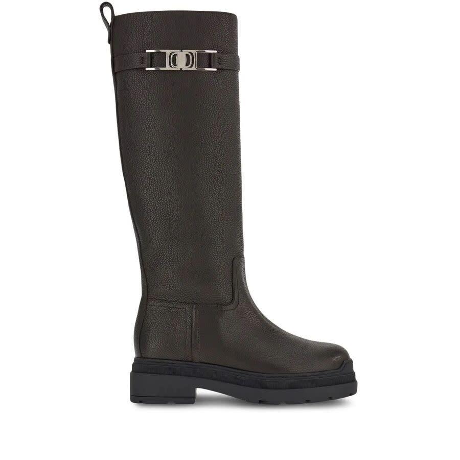 Ferragamo Vara-Chain Detail Boots by FERRAGAMO