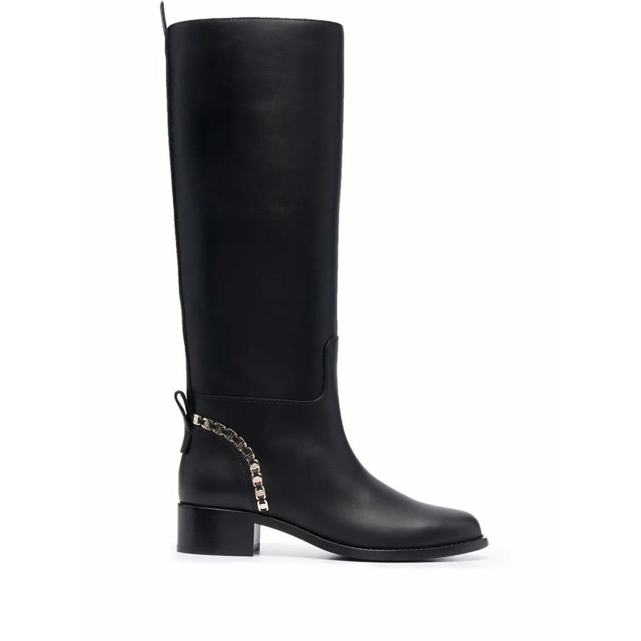 Ferragamo Vara Chain Knee-High Boots by FERRAGAMO
