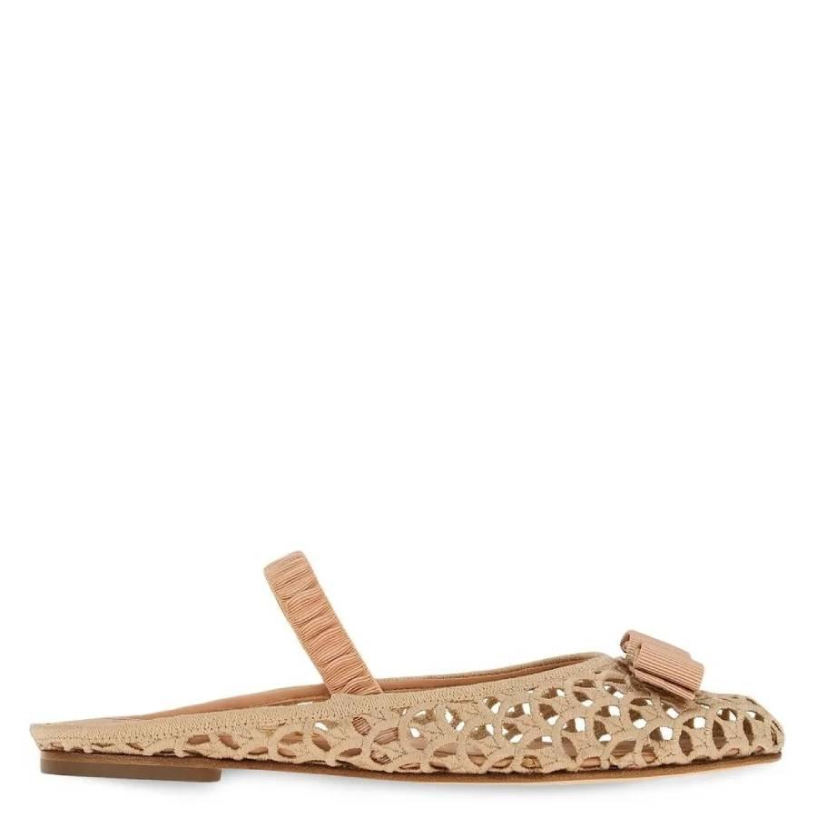 Ferragamo Vara Lace Slingback Ballet Flats by FERRAGAMO
