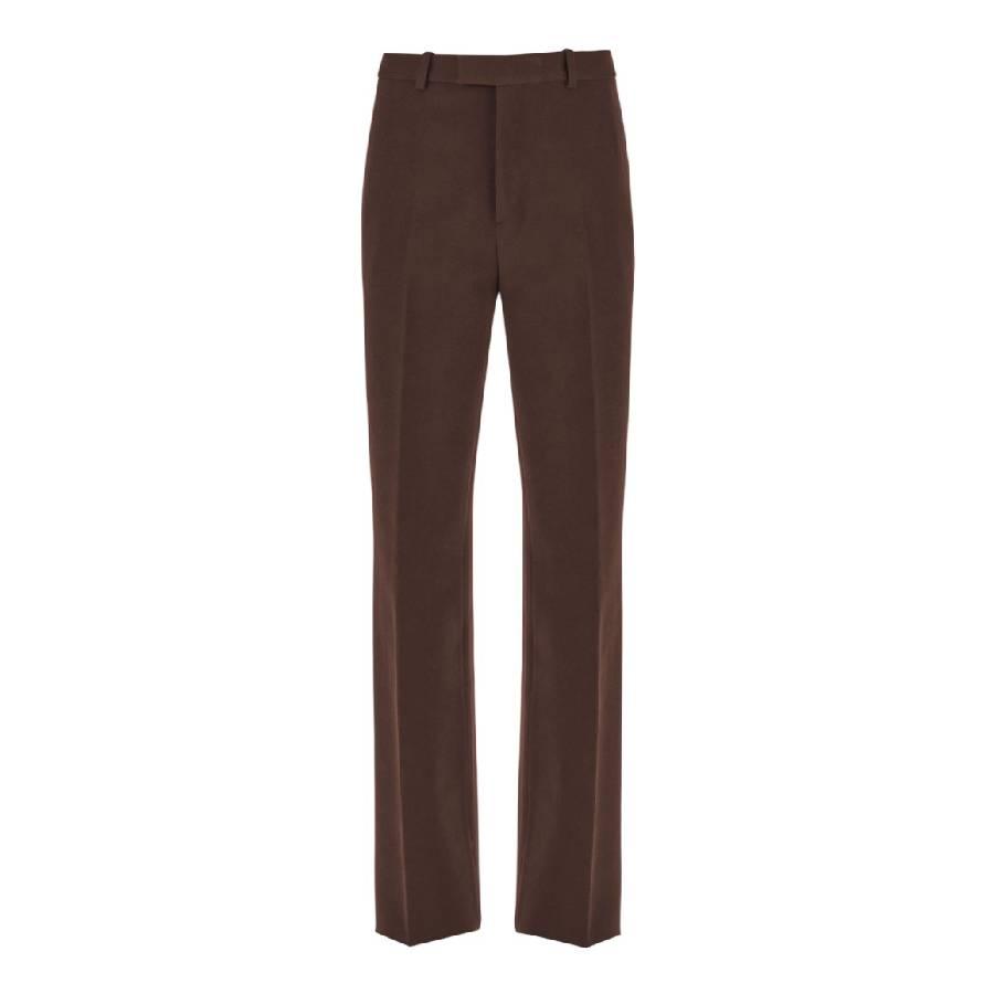 Ferragamo Wide-Leg Virgin Wool Tailored Trousers by FERRAGAMO