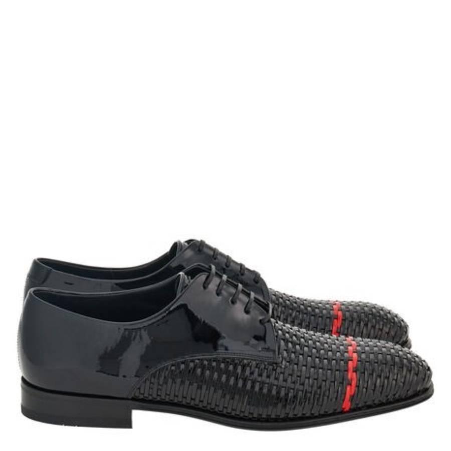 Ferragamo Woven Leather Derby Shoes by FERRAGAMO
