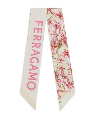 Gaia Print Silk Bandeau Scarf by FERRAGAMO
