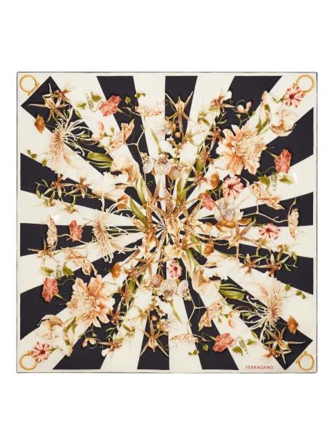 Gaia-print silk scarf by FERRAGAMO