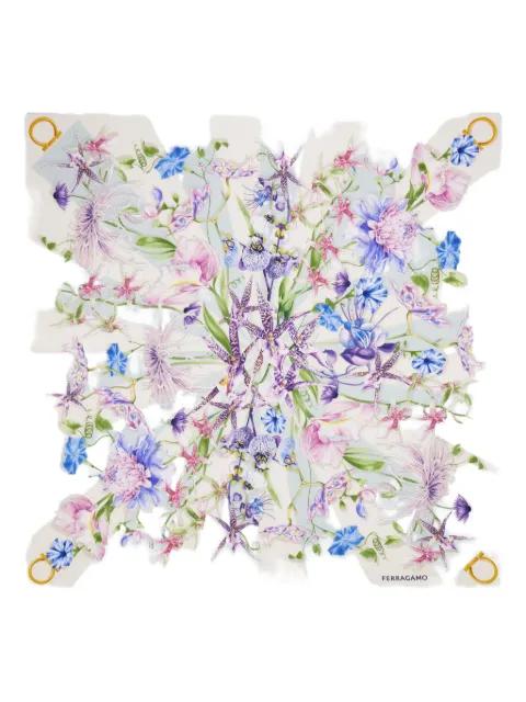 Gaia-print silk scarf by FERRAGAMO
