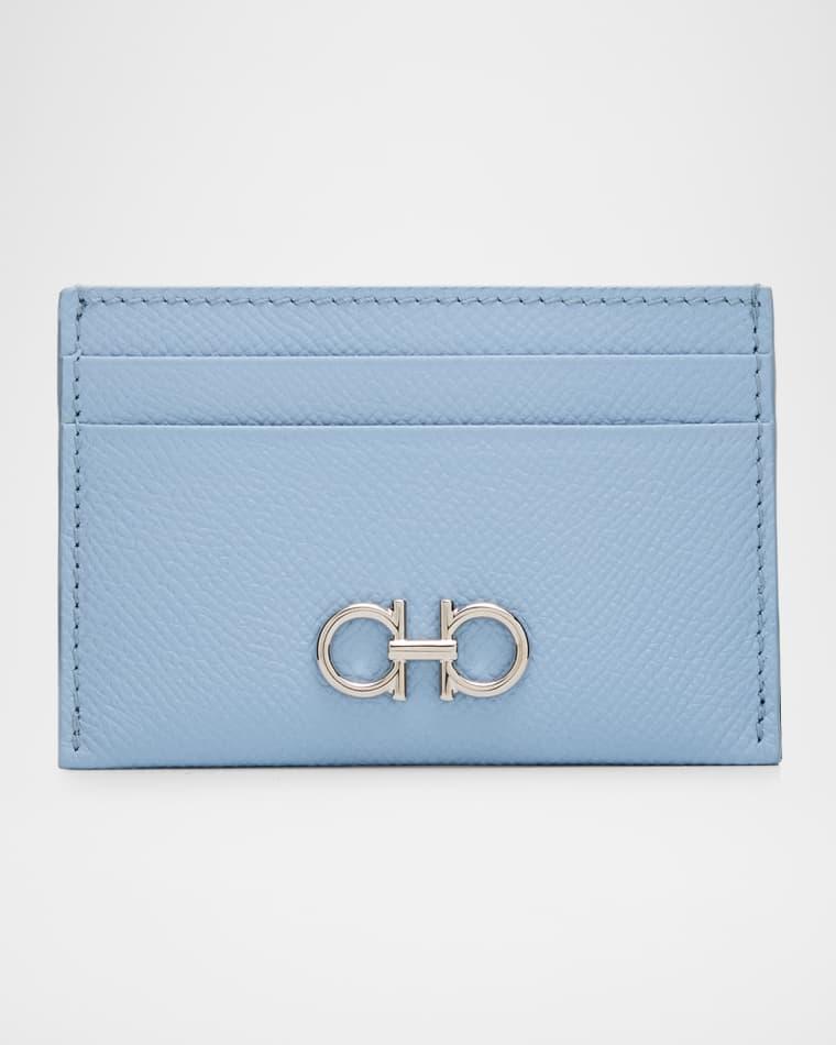 Gancini Hammered Leather Card Holder by FERRAGAMO