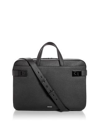 Gancini Leather Briefcase by FERRAGAMO