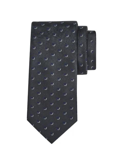Gancini bicolor jacquard tie by FERRAGAMO