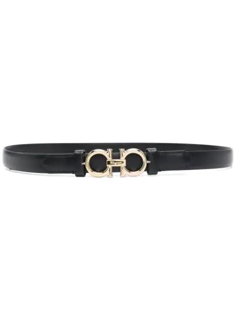 Gancini-buckle leather belt by FERRAGAMO