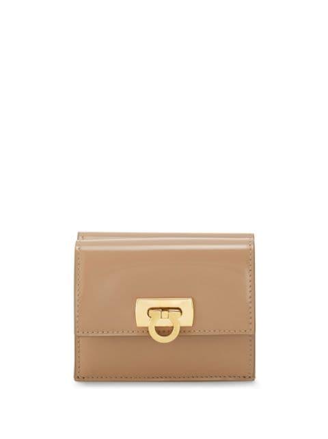 Gancini-buckle leather wallet by FERRAGAMO