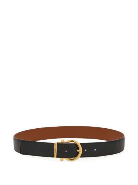 Gancini-buckle reversible belt by FERRAGAMO