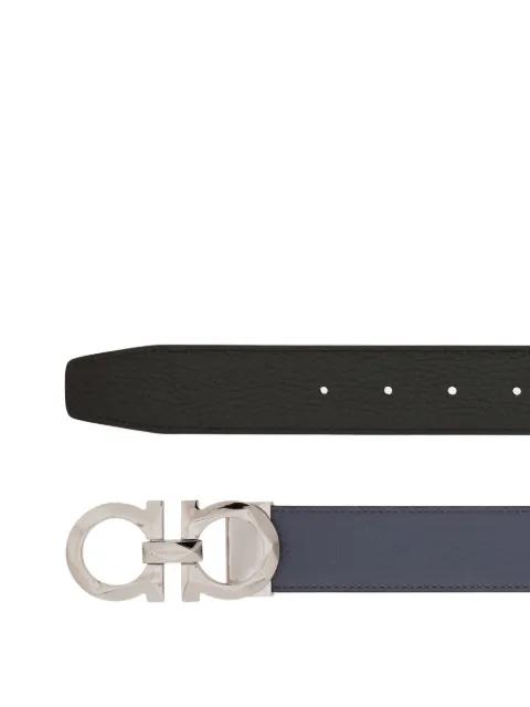 Gancini-buckle reversible belt by FERRAGAMO