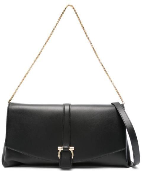 Gancini-buckle shoulder bag by FERRAGAMO