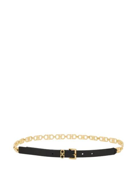 Gancini-chain square-buckle belt by FERRAGAMO