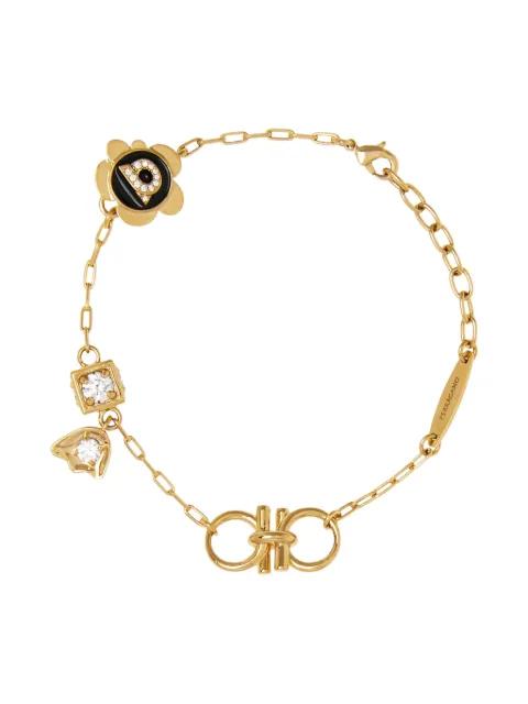 Gancini-charm bracelet by FERRAGAMO