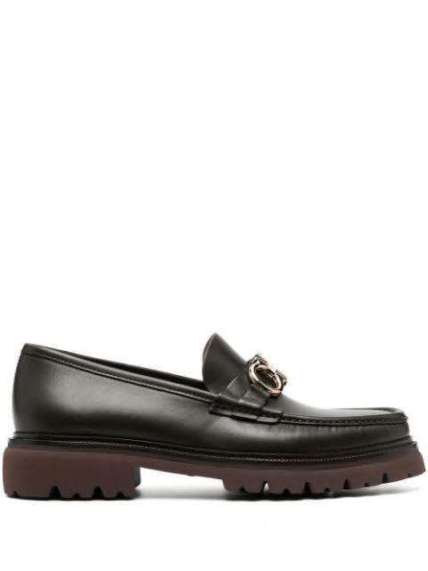 Gancini chunky leather loafers by FERRAGAMO