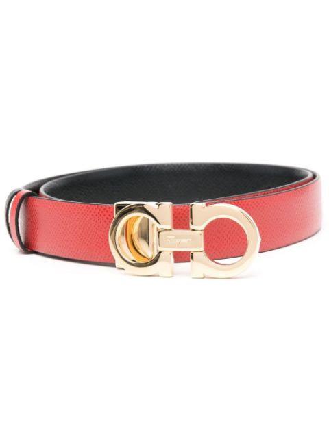 Gancini-detail reversible belt by FERRAGAMO