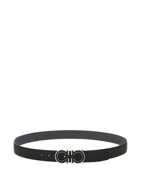 Gancini-embossed leather belt by FERRAGAMO