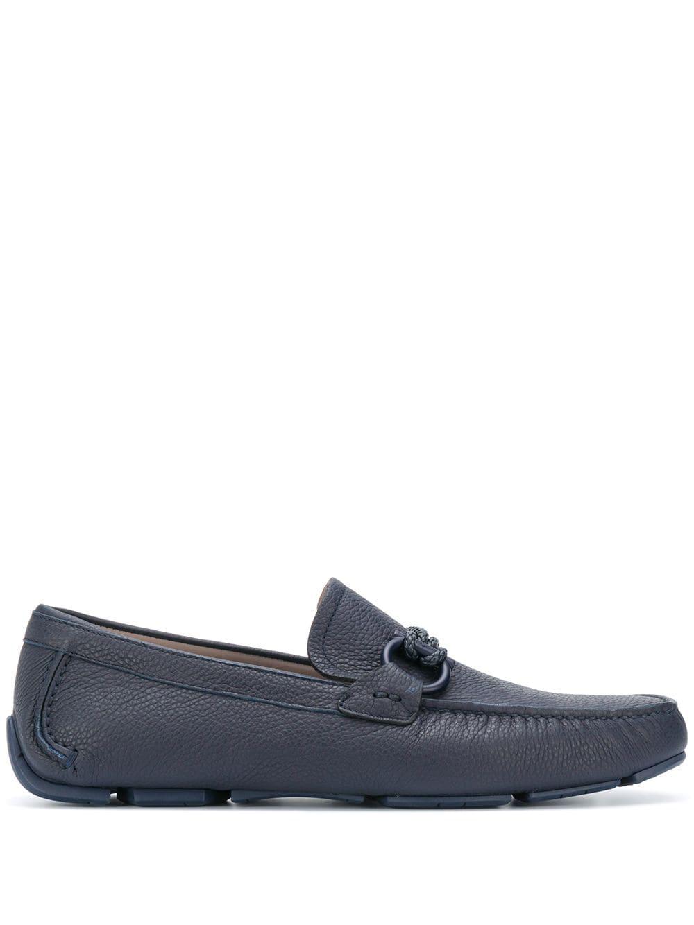 Gancini grained-leather loafers by FERRAGAMO