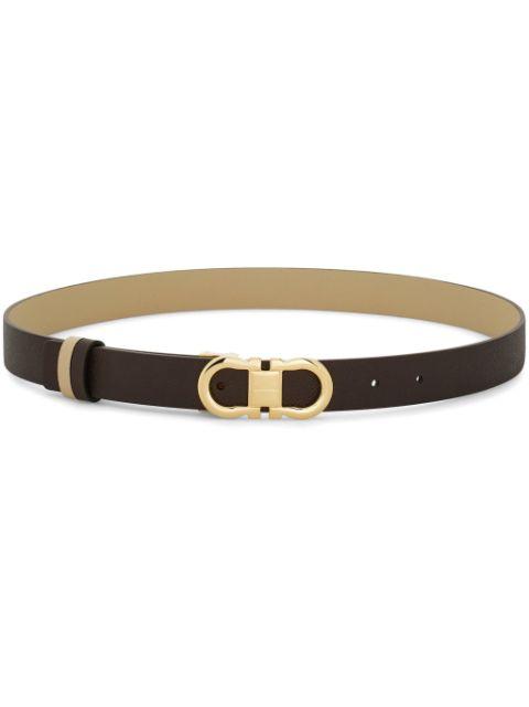 Gancini hammered-leather belt by FERRAGAMO