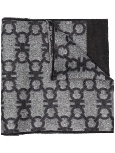 Gancini jacquard scarf by FERRAGAMO