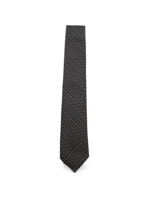 Gancini jacquard silk tie by FERRAGAMO