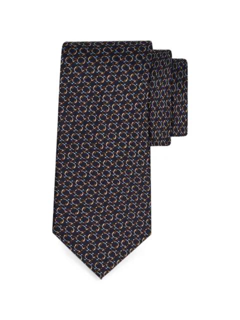 Gancini jacquard silk tie by FERRAGAMO