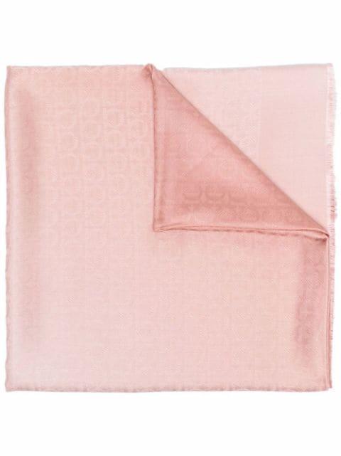 Gancini-jacquard wool-silk scarf by FERRAGAMO