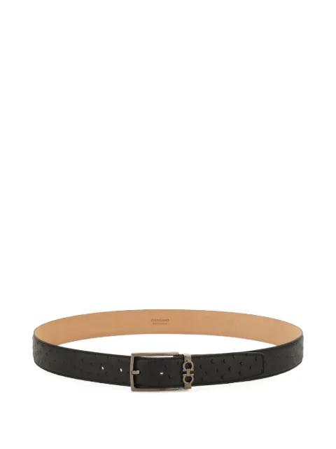 Gancini leather belt by FERRAGAMO