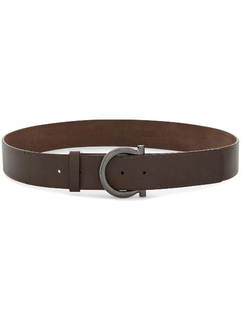 Gancini leather belt by FERRAGAMO