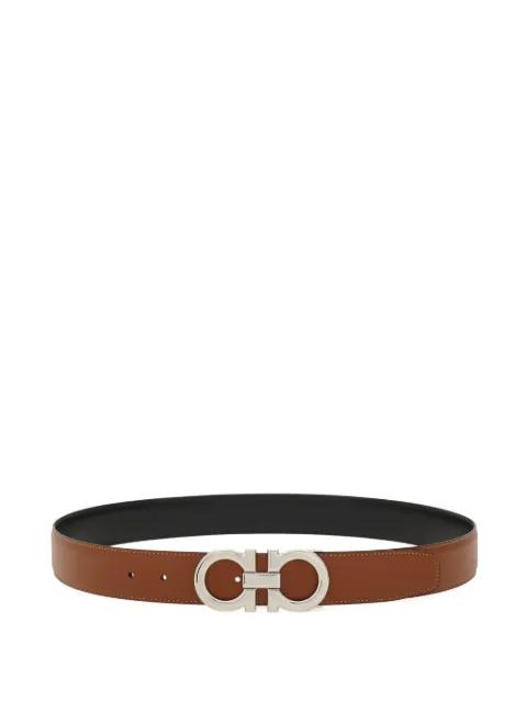 Gancini leather belt by FERRAGAMO