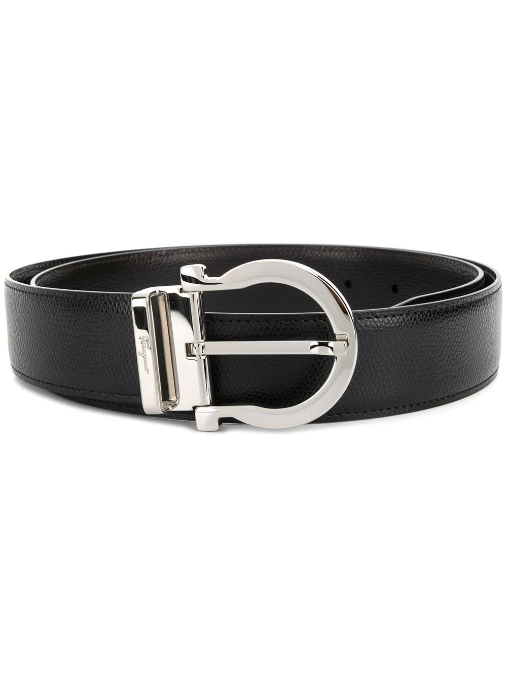 Gancini leather belt by FERRAGAMO
