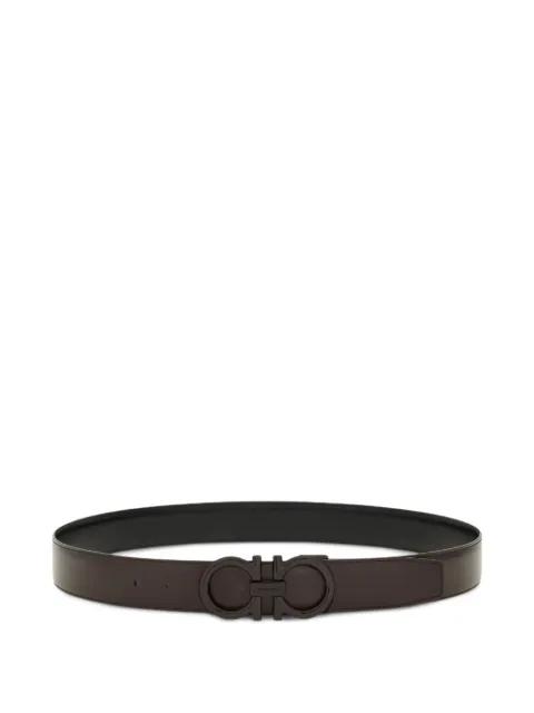 Gancini leather belt by FERRAGAMO