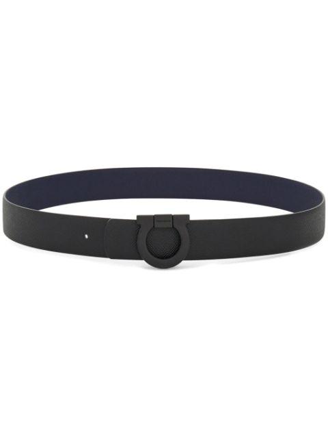 Gancini leather belt by FERRAGAMO
