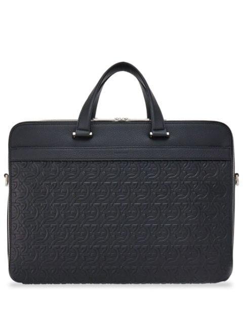Gancini leather briefcase by FERRAGAMO