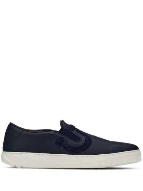 Gancini leather slip-on sneakers by FERRAGAMO