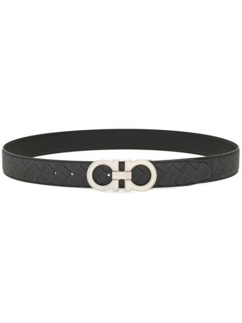 Gancini-logo reversibile belt by FERRAGAMO