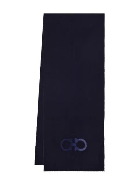 Gancini-motif wool scarf by FERRAGAMO