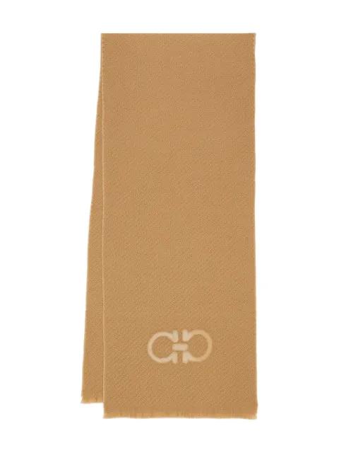 Gancini-motif wool scarf by FERRAGAMO