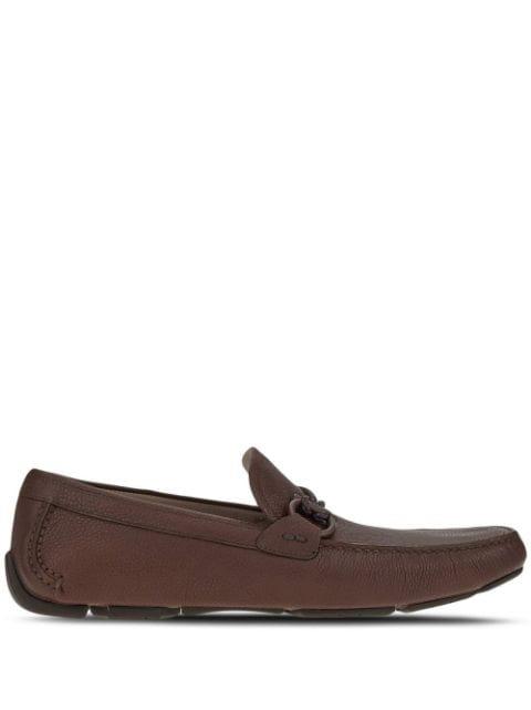 Gancini-ornament driver loafers by FERRAGAMO