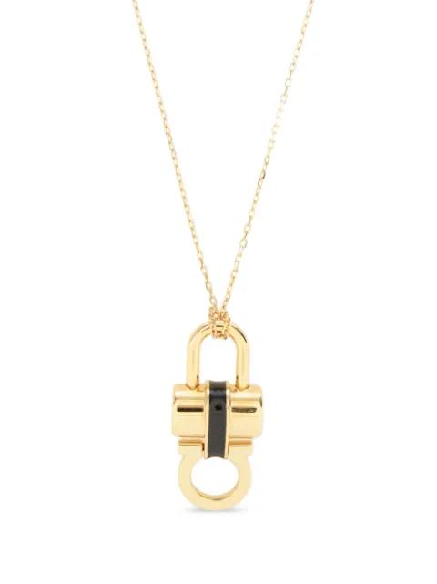 Gancini padlock necklace by FERRAGAMO