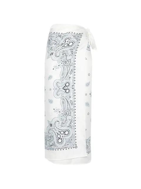 Gancini paisley-print pareo by FERRAGAMO
