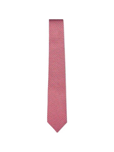 Gancini-pattern silk tie by FERRAGAMO