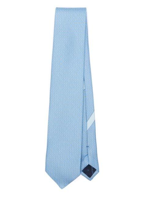 Gancini-pattern silk tie by FERRAGAMO