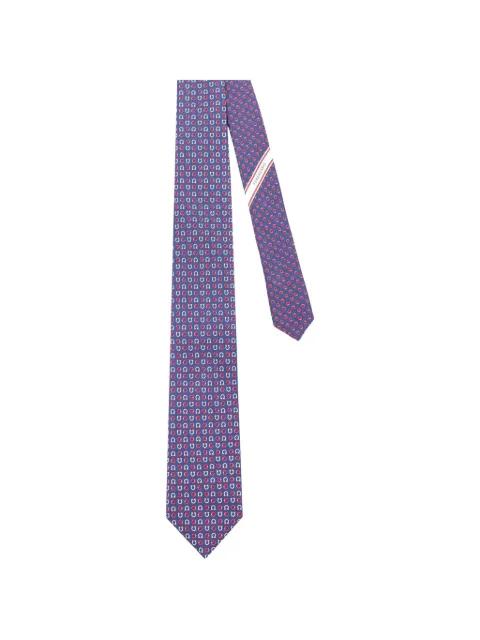 Gancini-pattern tie by FERRAGAMO